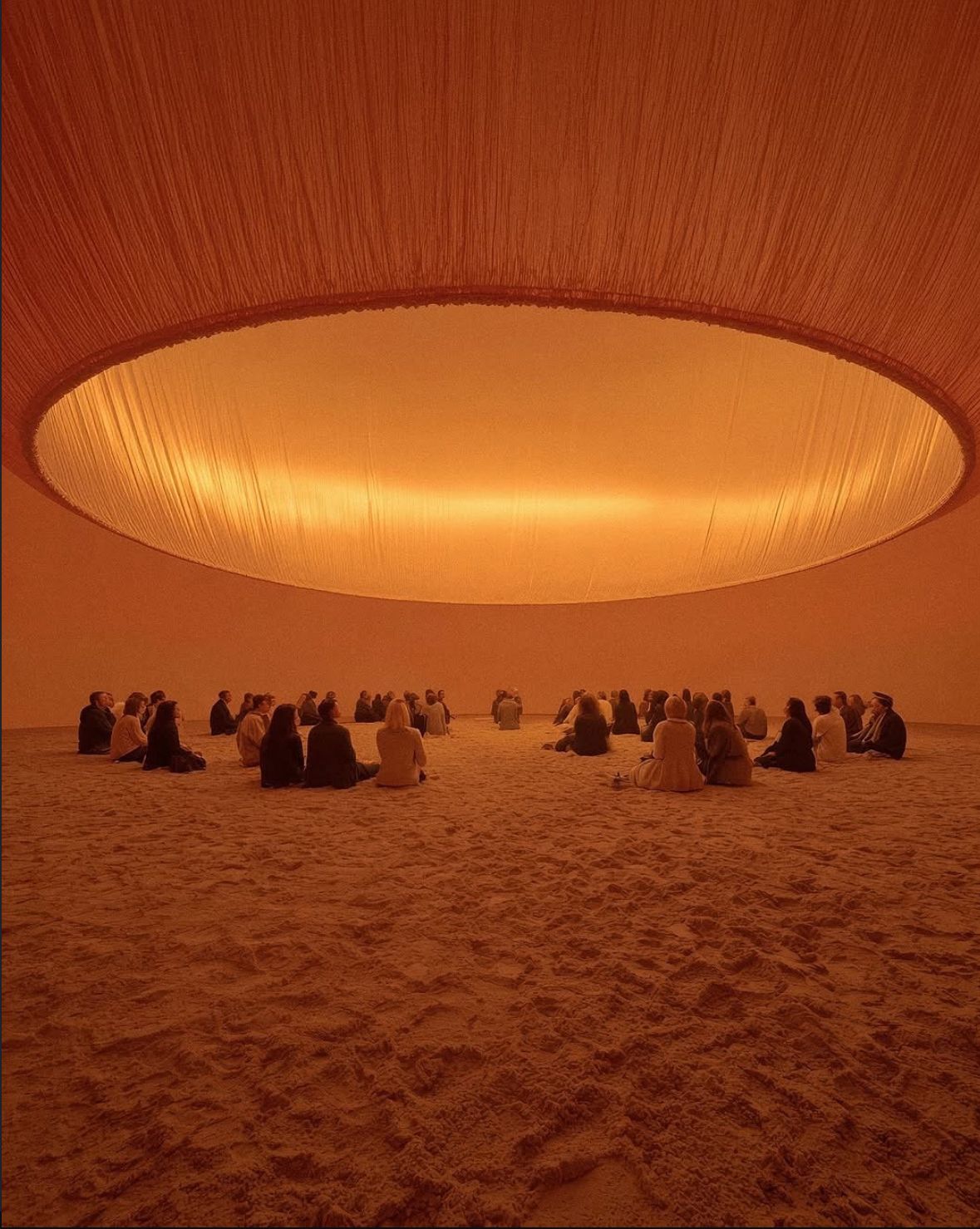 Isla Inmersiva, immersive art installation with crowd